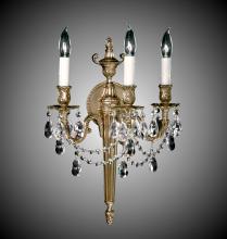 American Brass & Crystal WS2113-A-01G-PI - Three Light Wall Sconce